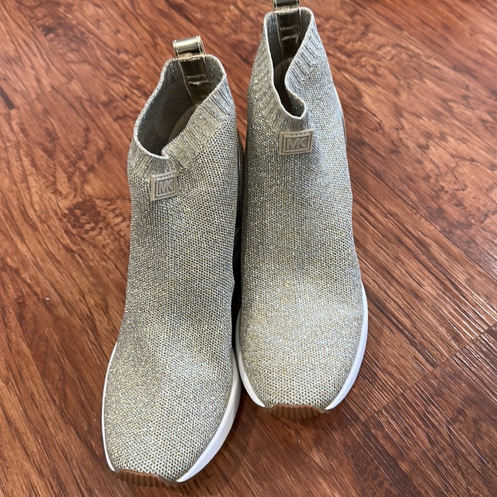 Michael kors glitter holiday shoes.
